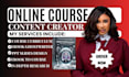 create ebook online course content, course curriculum, training manual