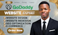 develop godaddy website redesign godaddy landing page business website godaddy