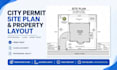 draw site plan plot plan city permit property layout autocad