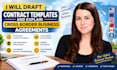 draft contract templates and explain cross border business agreements