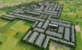render 3d site plan,housing development, urban masterplan, real estate apartment