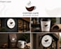 do premium coffee label, packaging, paper cup, sticker design