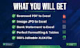 convert pdf to excel, scanned pdf and image to excel