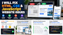 fix HTML CSS and javascript website issues