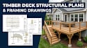 timber deck structural plans and framing drawings