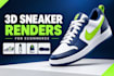 render photorealistic 3d sneakers for your ecommerce store