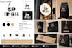 do premium coffee label, packaging, paper cup, label design