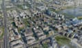 visualize 3d site plan, mixed use development,city masterplan,aerial view render