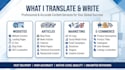 do professional french translation and copywriting
