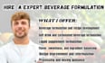 develop beverage formulation, soft drink recipes and liquid supplements