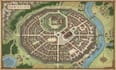 create a detailed fantasy city or dungeon map in vector for dnd rpg