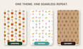 design a seamless gift wrap pattern for wrapping paper and packaging