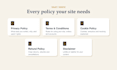 write your privacy policy and terms and conditions