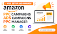 setup and manage amazon PPC campaigns amazon ads campaigns amazon PPC manager