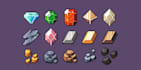 do pixel art animation, pixel art tileset, pixel sprite sheet and game art
