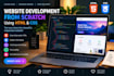 build a custom responsive website with HTML CSS and modern UI design