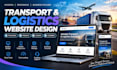 design courier website, delivery service and logistics website
