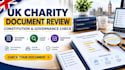review your UK charity governing document for registration