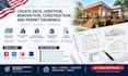 create deck, addition, renovation, construction and permit drawings