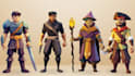 do 3d game character, 3d character modeling, 3d sculpting and low poly 3d model