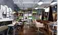 design 3d salon interior, floor plan and space layout