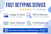 do image to word typing and PDF retyping