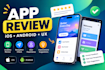 do mobile app promotion, app install, android ios app review