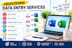 do accurate data entry, excel work, and typing tasks