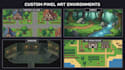 create pixel art tilesets, game environments and backgrounds