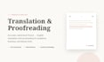 provide expert translation, proofreading and documentation