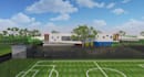 design modern 3d school campus models, educational institution animations, vray
