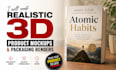 create realistic 3d book mockups and packaging renders