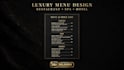 design luxury minimal menu and price list