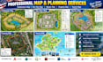 create subdivision map, site plan map, master plan, property map, tourist map