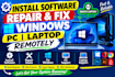 install software, repair, fix windows, computer, pc, laptop remotely