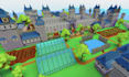 create custom 3d game map design, low poly environment, building and texturing