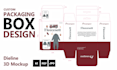 design custom packaging box, product box and mailer box with dieline