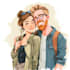 draw aesthetic anime couple art