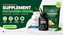 design supplement label, vitamin label and wellness packaging
