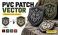 convert tactical pvc patch, rubber badge into production ready vector artwork