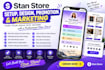 do stan store setup stan store design  stan store promotion stan store marketing