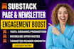 promote your substack page, boost substack newsletter engagement