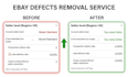 remove ebay feedbacks, transaction, late shipment defects make account top rated