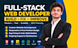 be your full stack developer for node js custom web development