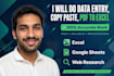 pdf to excel image typing and urdu to english typing
