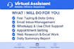 do fast typing, email and whatsapp customer support