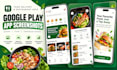 design food delivery app screenshots for google play