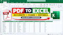 do accurate PDF to excel data entry and conversion