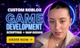 create custom roblox game development with scripting map design roblox developer