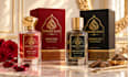 custom luxury perfume label, logo, cosmetics label and box packaging design